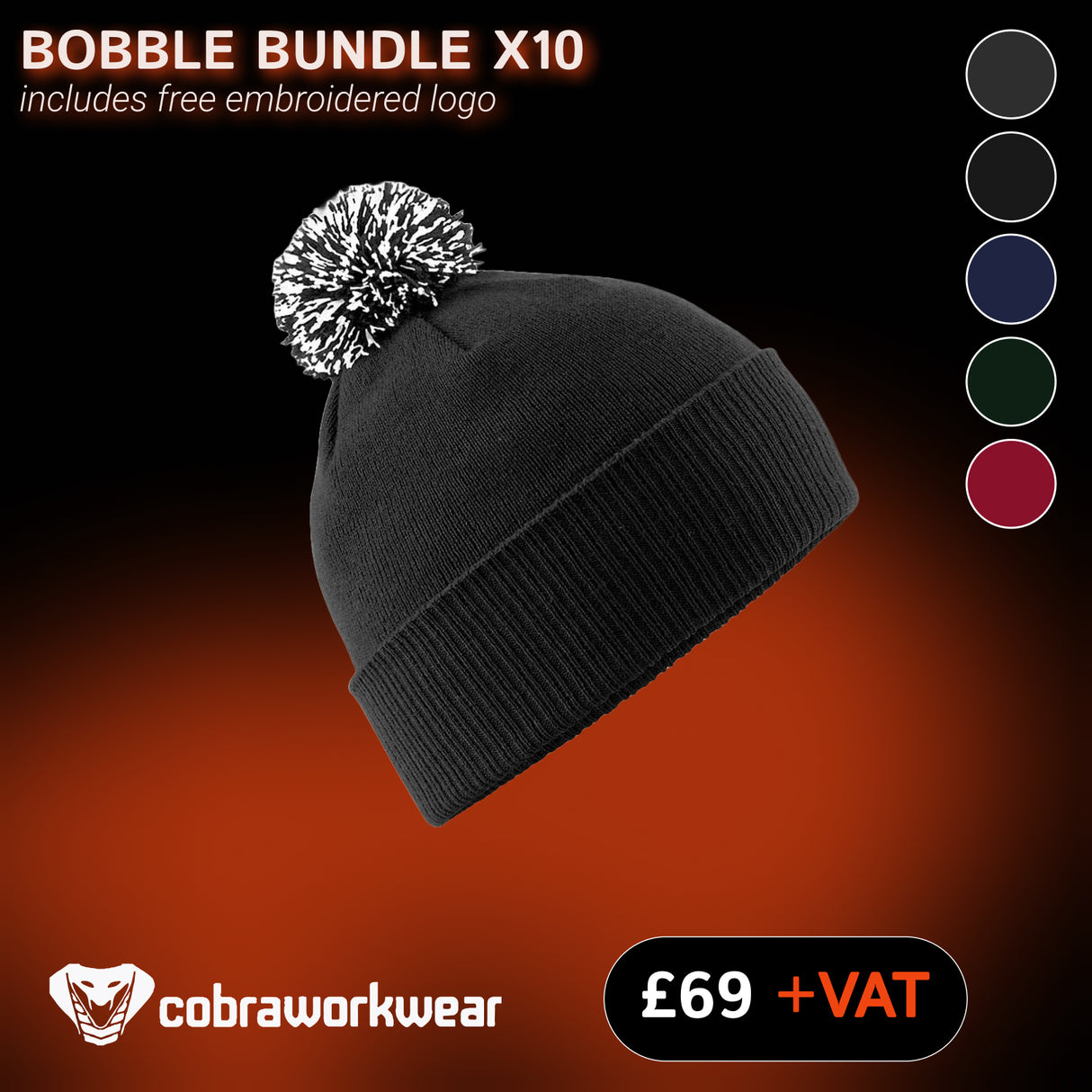 10x Bobble Including Logo Qty Bundle Package