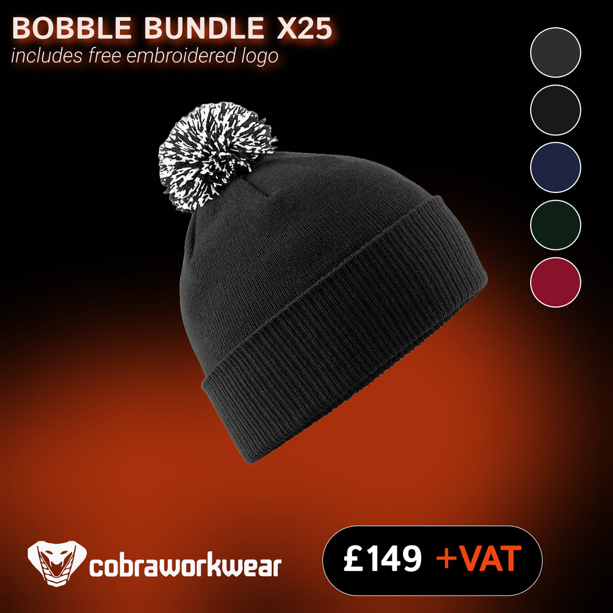 25x Bobble Including Logo Qty Bundle Package