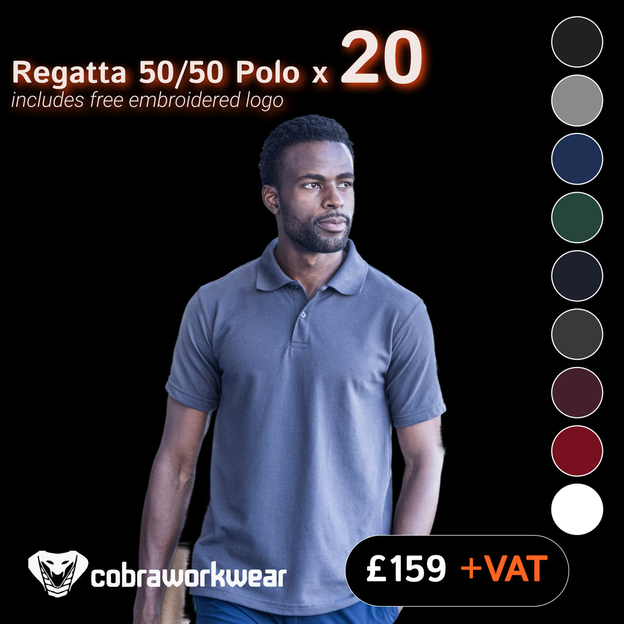 Regatta 50/50 Polo Qty Bundle Package X 20