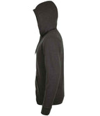 SOL'S Stone Zip Hooded Sweatshirt | Charcoal Marl