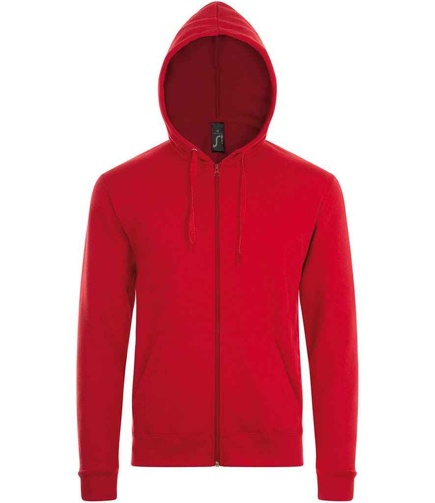 SOL'S Stone Zip Hooded Sweatshirt | Red