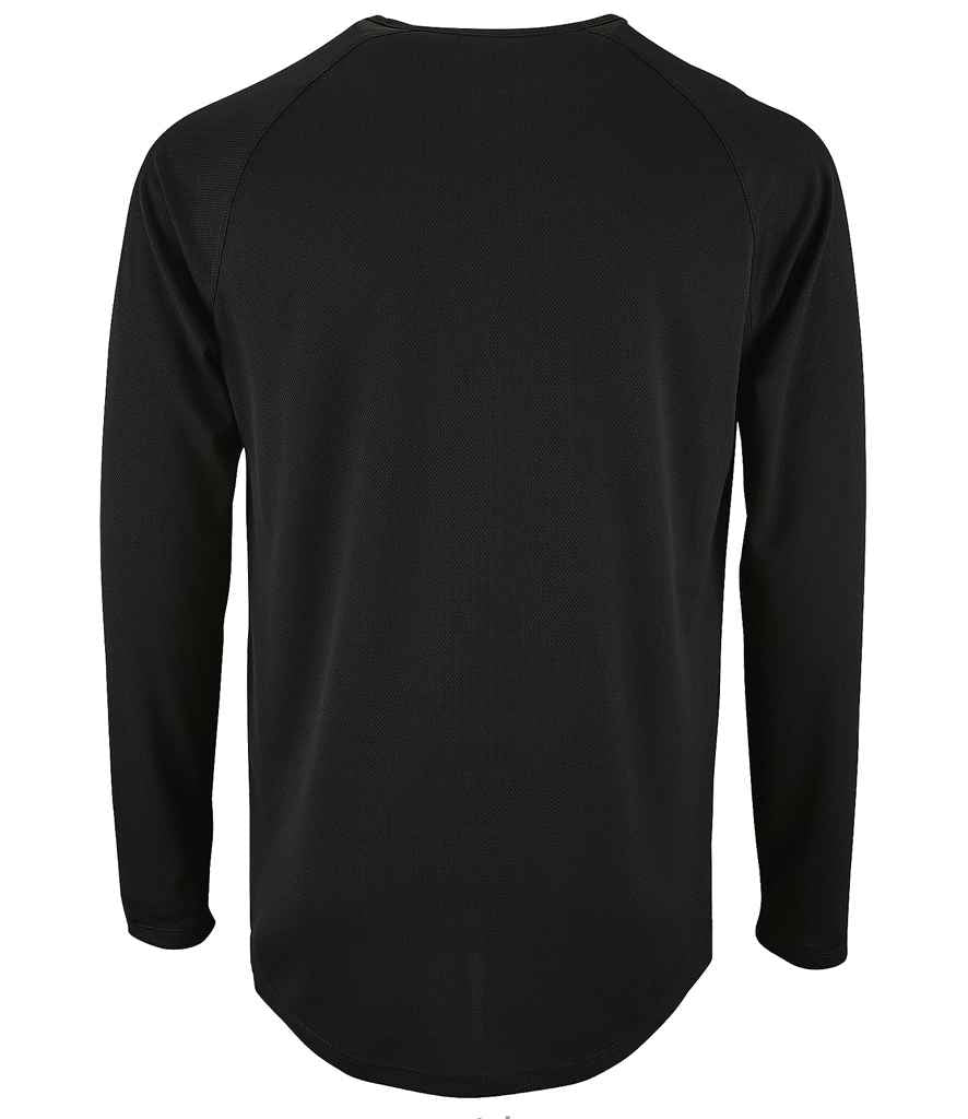 SOL'S Sporty Long Sleeve Performance T-Shirt | Black