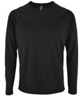 SOL'S Sporty Long Sleeve Performance T-Shirt | Black