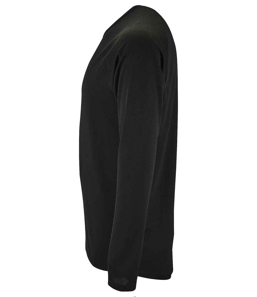 SOL'S Sporty Long Sleeve Performance T-Shirt | Black