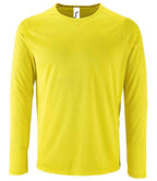 SOL'S Sporty Long Sleeve Performance T-Shirt | Neon Yellow