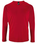 SOL'S Sporty Long Sleeve Performance T-Shirt | Red
