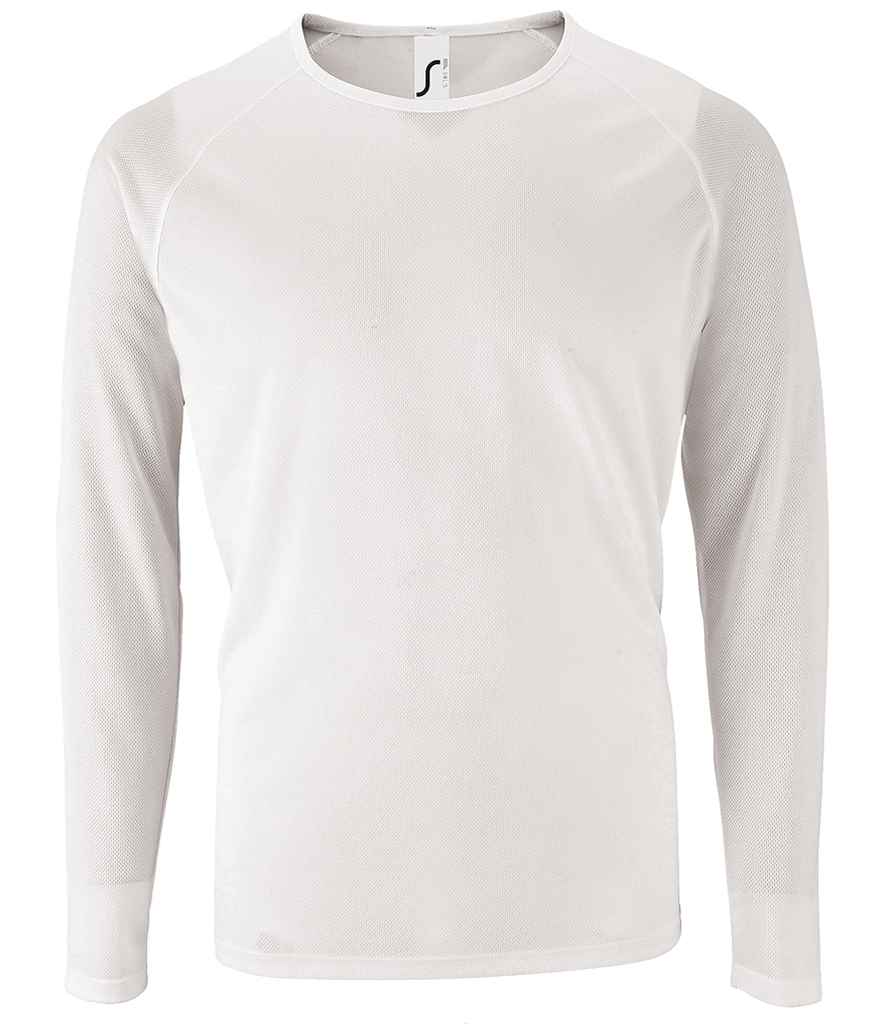 SOL'S Sporty Long Sleeve Performance T-Shirt | White