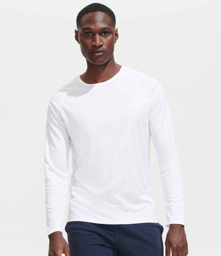 SOL'S Sporty Long Sleeve Performance T-Shirt | White