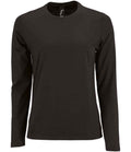 SOL'S Ladies Imperial Long Sleeve T-Shirt | Deep Black