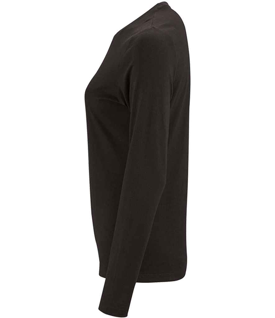 SOL'S Ladies Imperial Long Sleeve T-Shirt | Deep Black