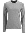 SOL'S Ladies Imperial Long Sleeve T-Shirt | Grey Marl