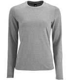 SOL'S Ladies Imperial Long Sleeve T-Shirt | Grey Marl