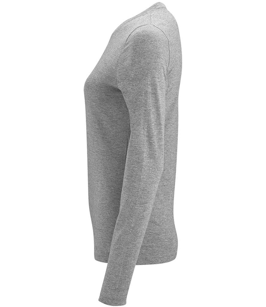 SOL'S Ladies Imperial Long Sleeve T-Shirt | Grey Marl