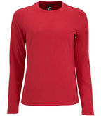 SOL'S Ladies Imperial Long Sleeve T-Shirt | Red