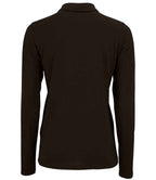 SOL'S Ladies Perfect Long Sleeve Piqué Polo Shirt | Black