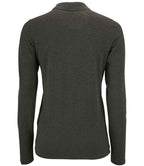 SOL'S Ladies Perfect Long Sleeve Piqué Polo Shirt | Charcoal Marl