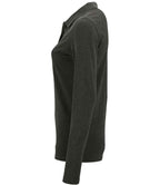 SOL'S Ladies Perfect Long Sleeve Piqué Polo Shirt | Charcoal Marl