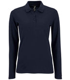 SOL'S Ladies Perfect Long Sleeve Piqué Polo Shirt | French Navy