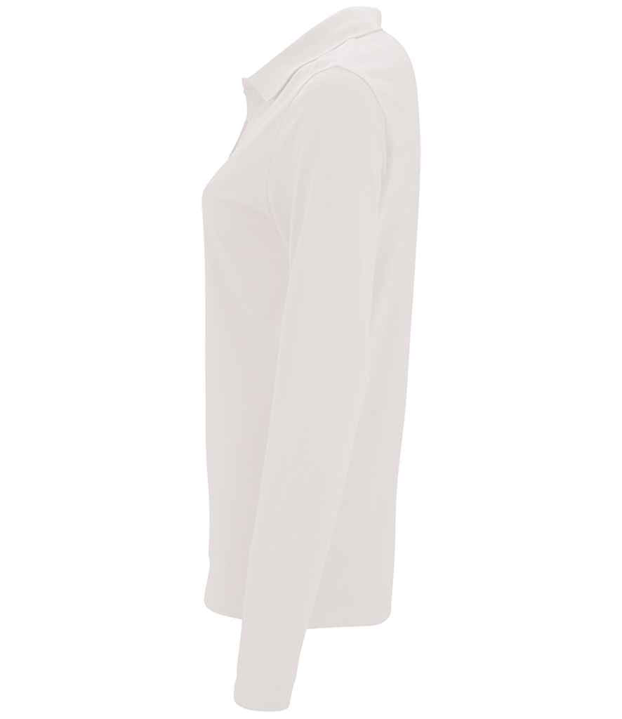 SOL'S Ladies Perfect Long Sleeve Piqué Polo Shirt | White