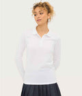SOL'S Ladies Perfect Long Sleeve Piqué Polo Shirt | White