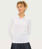 SOL'S Ladies Perfect Long Sleeve Piqué Polo Shirt | White