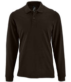 SOL'S Perfect Long Sleeve Piqué Polo Shirt | Black