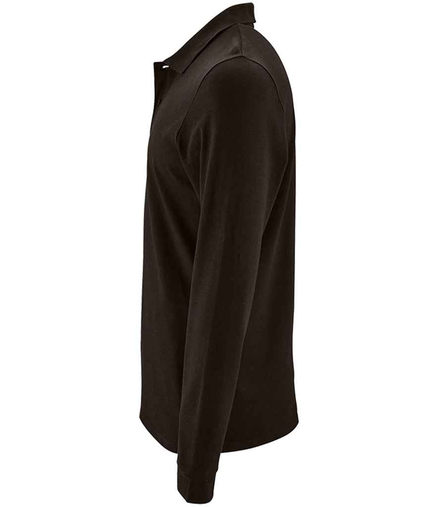 SOL'S Perfect Long Sleeve Piqué Polo Shirt | Black