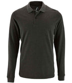 SOL'S Perfect Long Sleeve Piqué Polo Shirt | Charcoal Marl