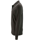 SOL'S Perfect Long Sleeve Piqué Polo Shirt | Charcoal Marl