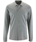 SOL'S Perfect Long Sleeve Piqué Polo Shirt | Grey Marl
