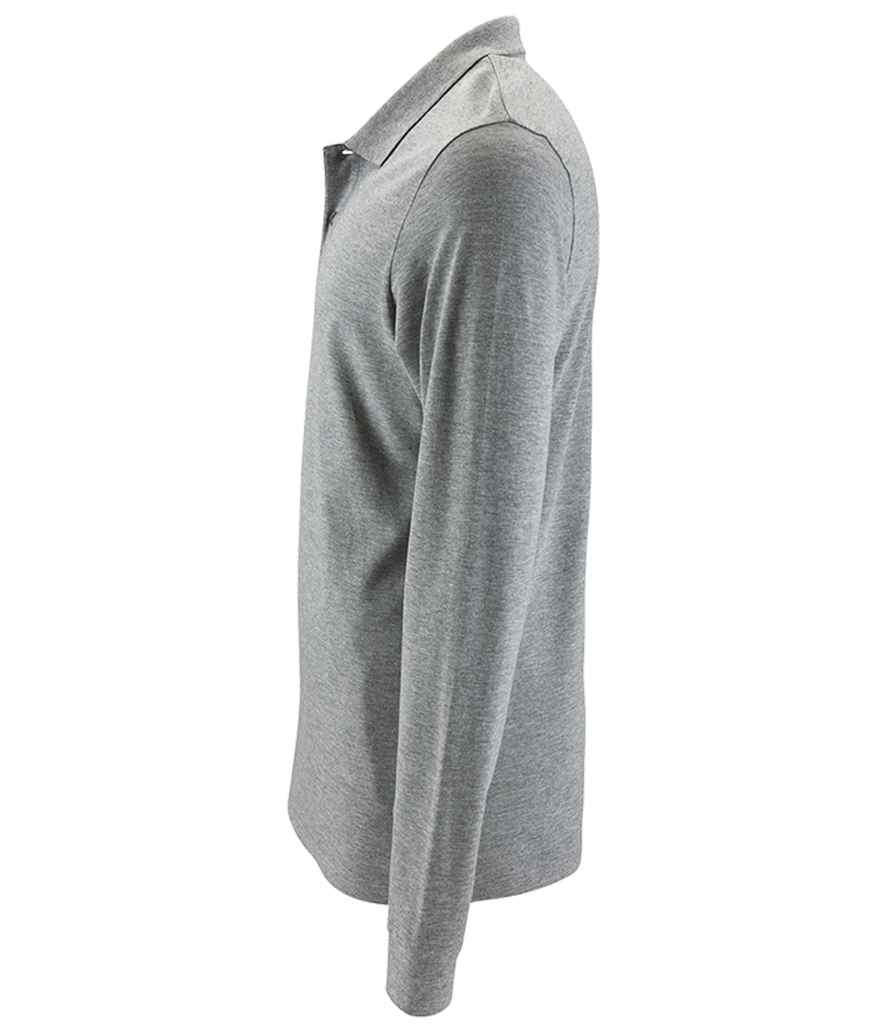 SOL'S Perfect Long Sleeve Piqué Polo Shirt | Grey Marl
