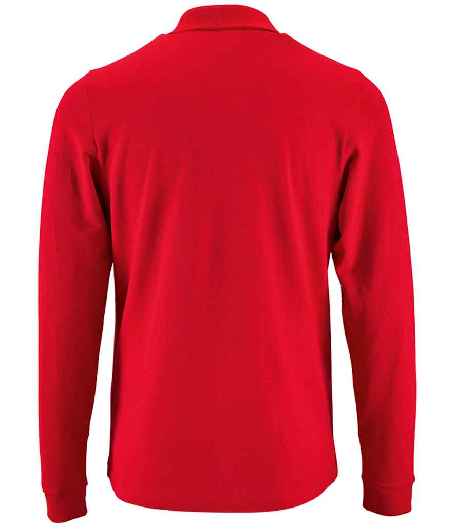 SOL'S Perfect Long Sleeve Piqué Polo Shirt | Red