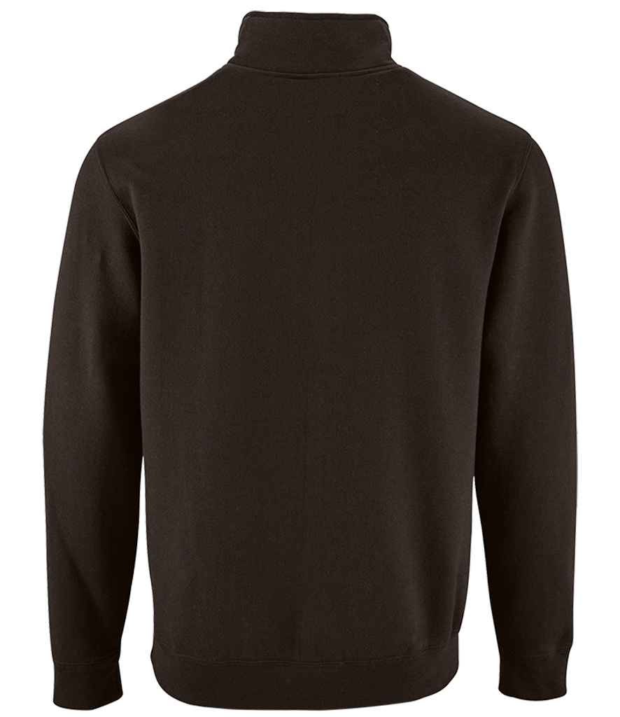 SOL'S Stan Contrast Zip Neck Sweatshirt | Black