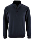 SOL'S Stan Contrast Zip Neck Sweatshirt | French Navy
