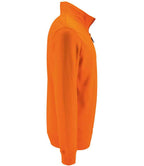 SOL'S Stan Contrast Zip Neck Sweatshirt | Orange