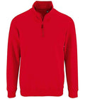SOL'S Stan Contrast Zip Neck Sweatshirt | Red