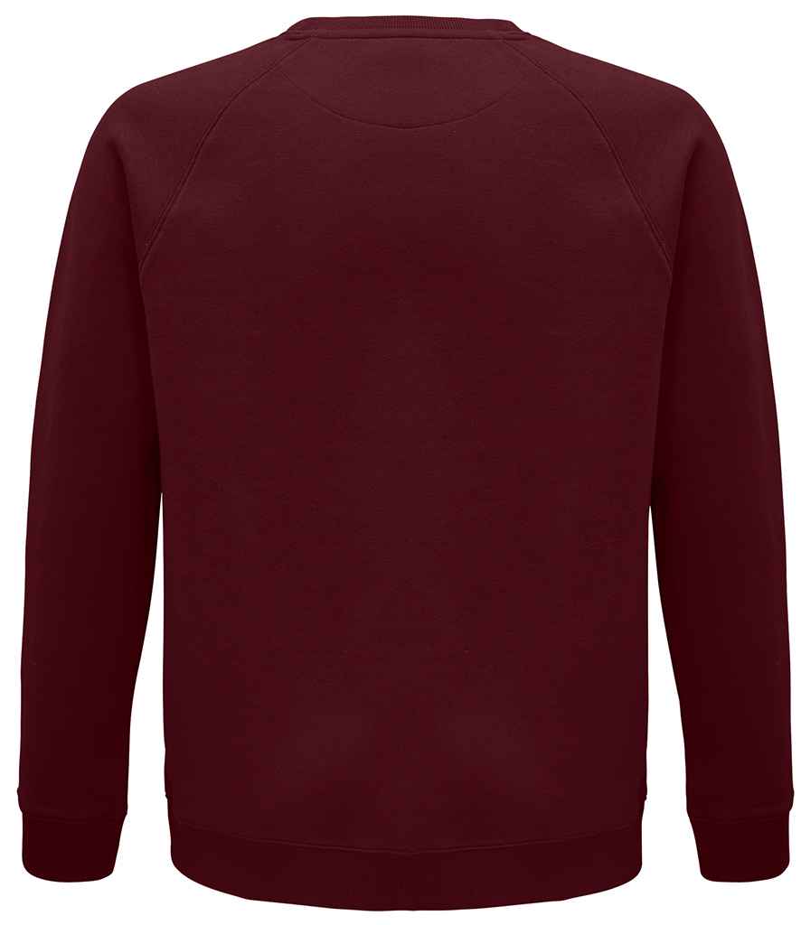 SOL'S Unisex Space Organic Raglan Sweatshirt | Burgundy