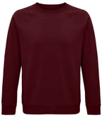 SOL'S Unisex Space Organic Raglan Sweatshirt | Burgundy