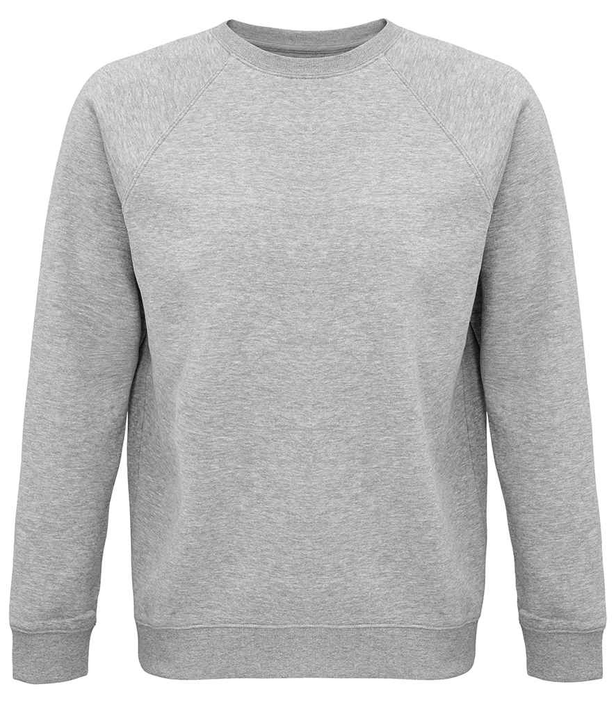 SOL'S Unisex Space Organic Raglan Sweatshirt | Grey Marl