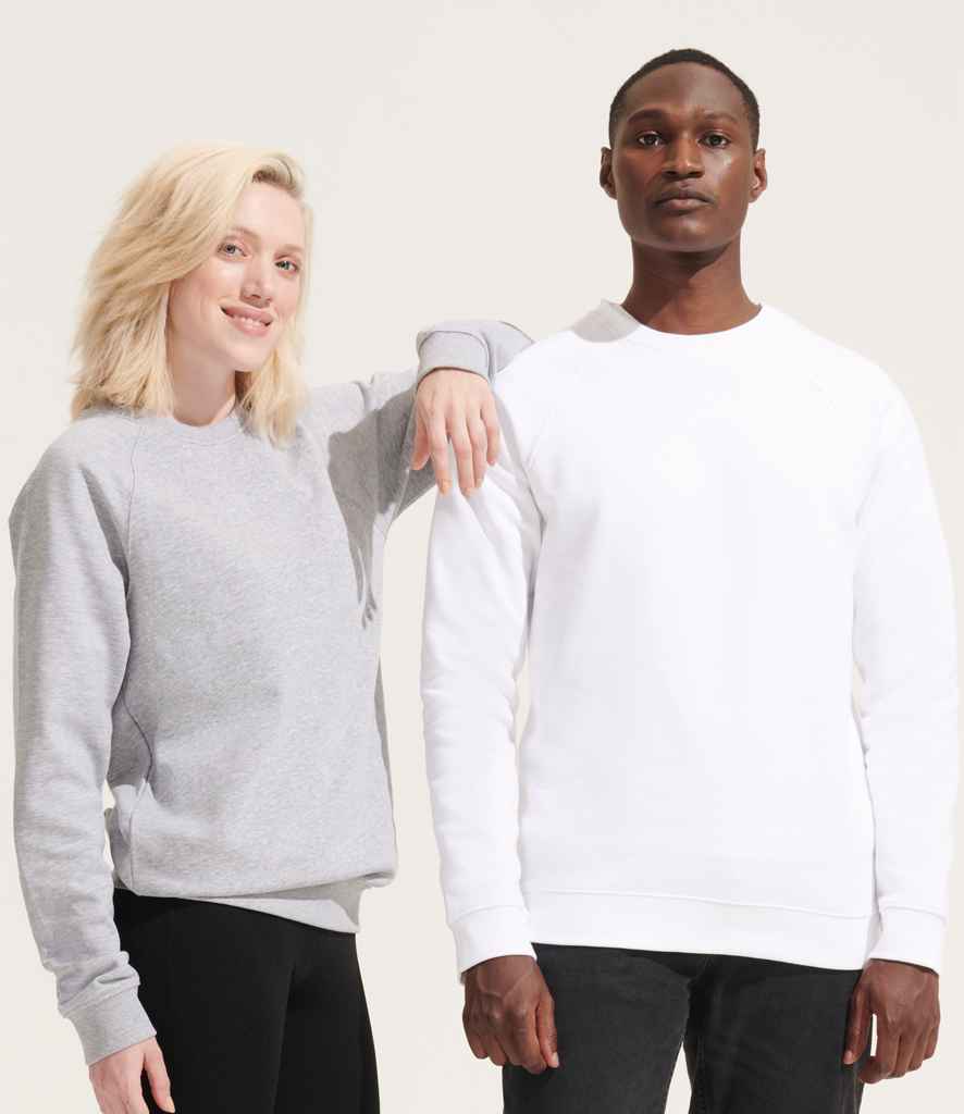 SOL'S Unisex Space Organic Raglan Sweatshirt | Grey Marl