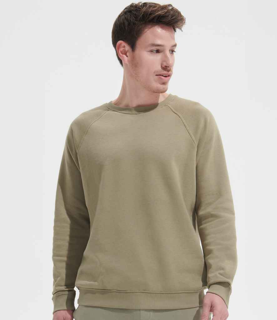 SOL'S Unisex Space Organic Raglan Sweatshirt | Khaki