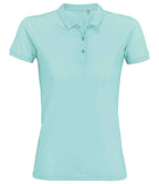 SOL'S Ladies Planet Organic Piqué Polo Shirt | Arctic Blue