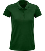 SOL'S Ladies Planet Organic Piqué Polo Shirt | Bottle Green