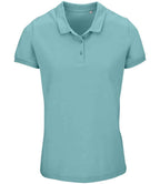 SOL'S Ladies Planet Organic Piqué Polo Shirt | Pool Blue