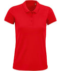 SOL'S Ladies Planet Organic Piqué Polo Shirt | Red