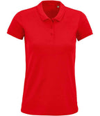 SOL'S Ladies Planet Organic Piqué Polo Shirt | Red