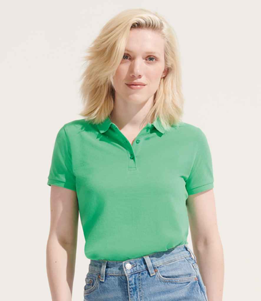 SOL'S Ladies Planet Organic Piqué Polo Shirt | Spring Green