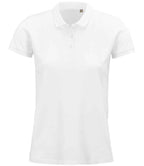 SOL'S Ladies Planet Organic Piqué Polo Shirt | White