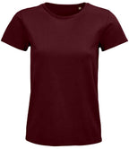 SOL'S Ladies Pioneer Organic T-Shirt | Burgundy
