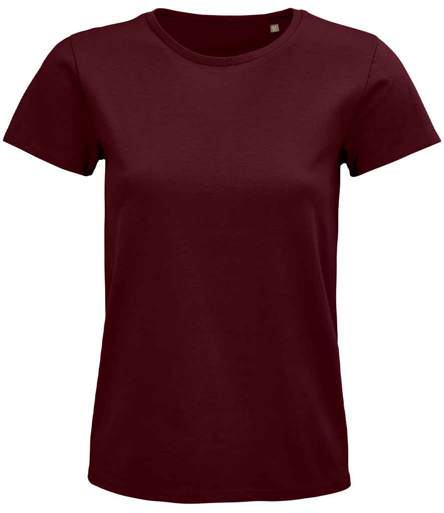 SOL'S Ladies Pioneer Organic T-Shirt | Burgundy